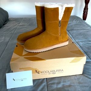 Womens Koolaburra Ugg Aribel Short Boots Brown 10